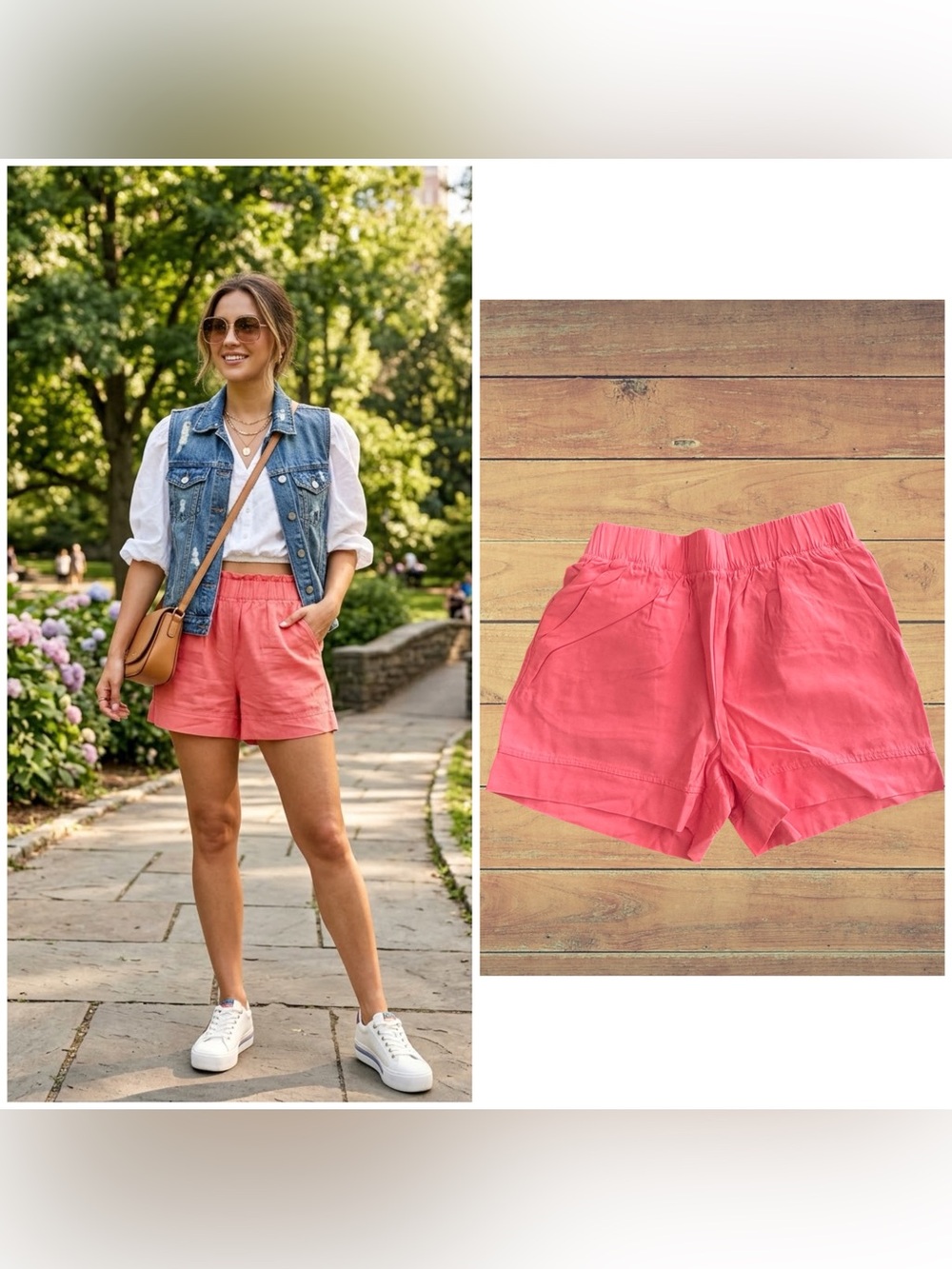 NEW Threads 4 Thought Coral Pink High-Waist Elastic Shorts, XS